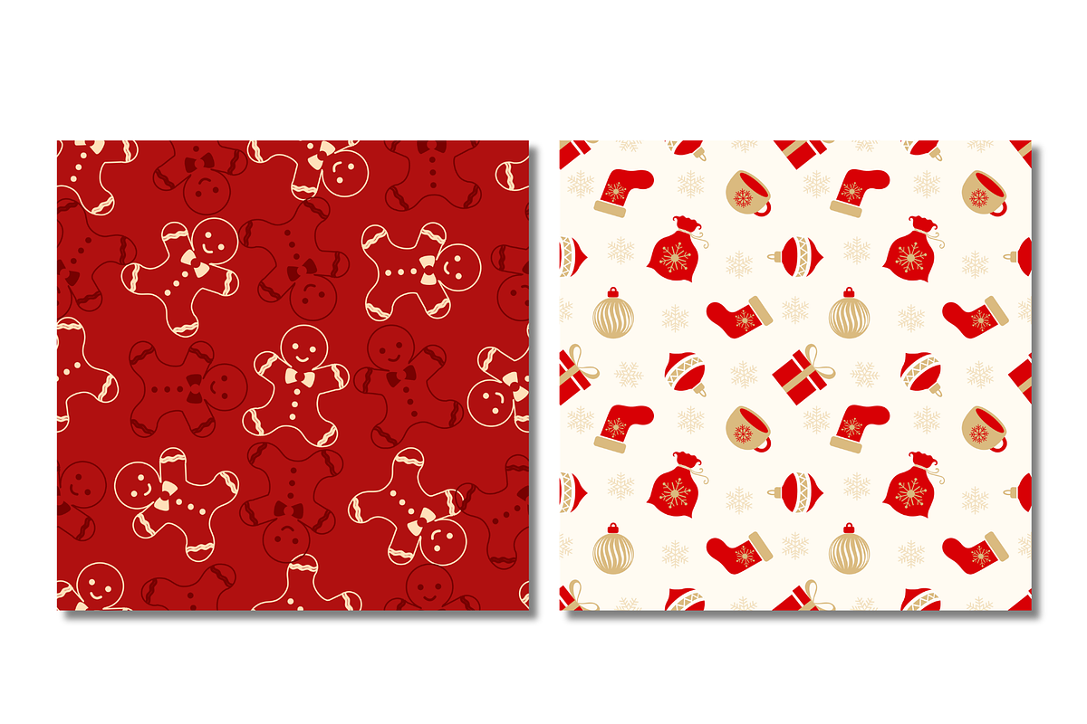 Christmas Seamless Patterns #6, a Pattern Graphic by wind mill (Photo 4 of 4)