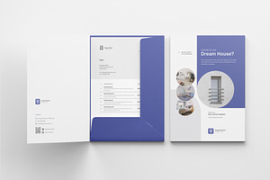 Real Estate Presentation Folder, a Stationery Template by graphix_shiv