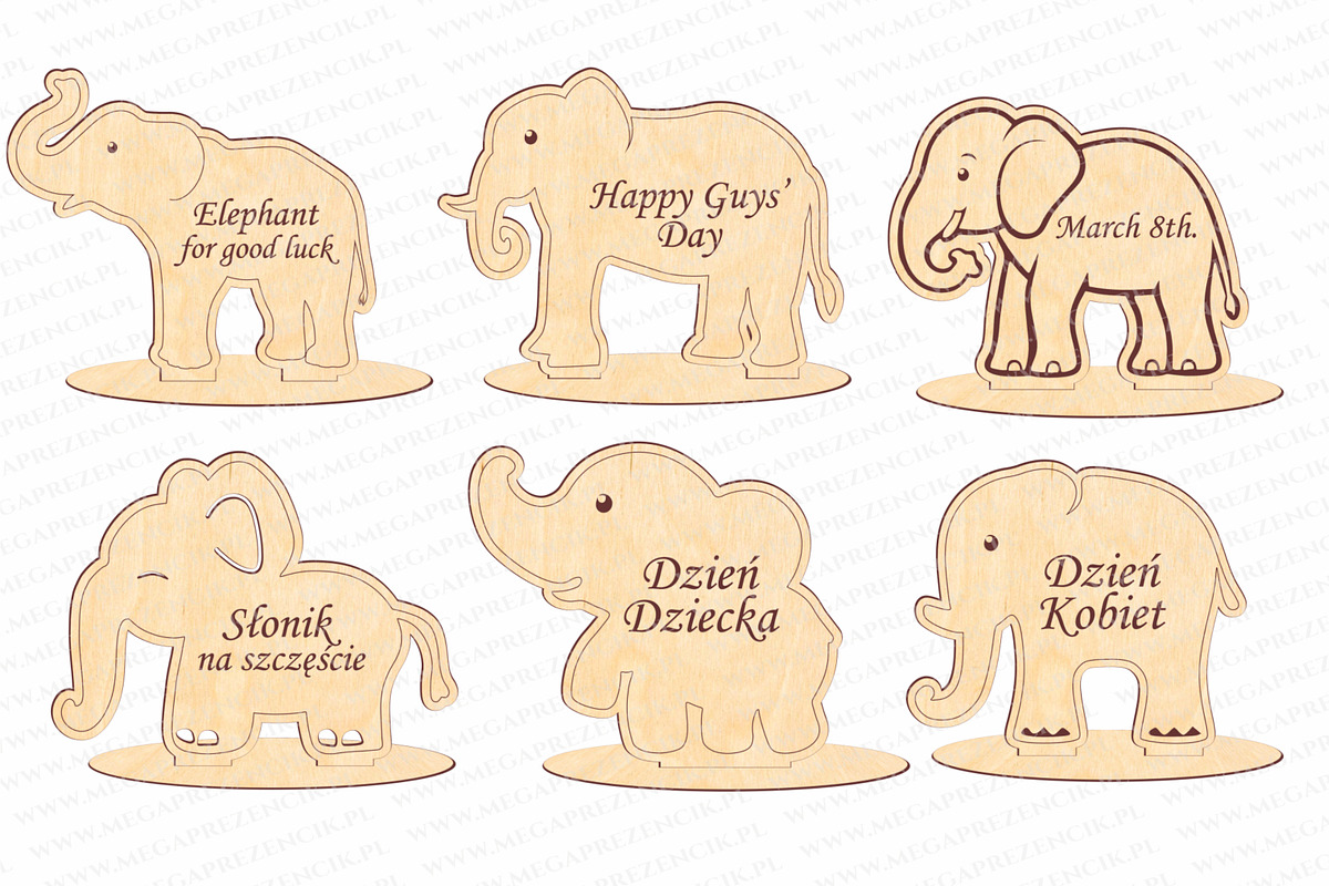 Lucky Elephant medal laser cut svg, a Pattern Graphic by MegaPrezencik (Photo 2 of 5)