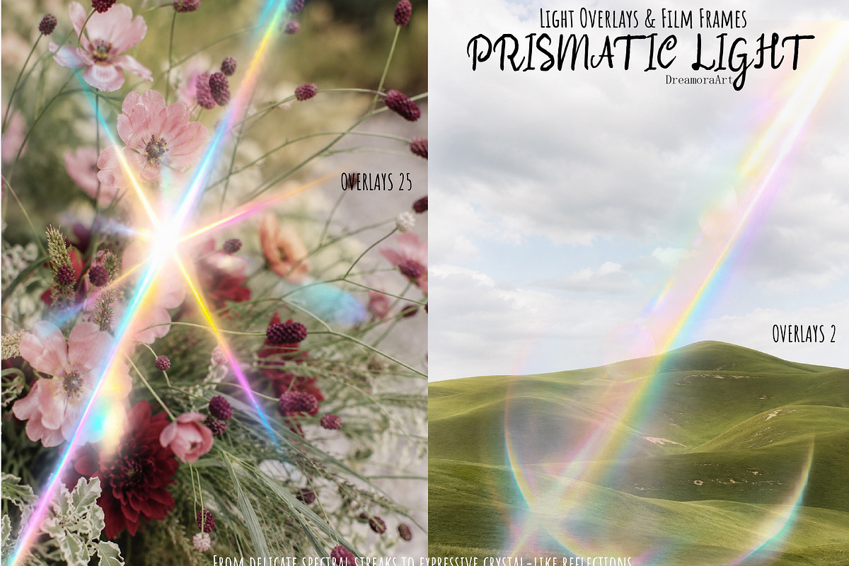 Prism Light Overlays & Film Frames, a Texture Graphic by DreamoraArt (Photo 10 of 13)