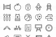 50 Kindergarten Line Icons, an Icon by IconBunny (Thumbnail 2 of 2)