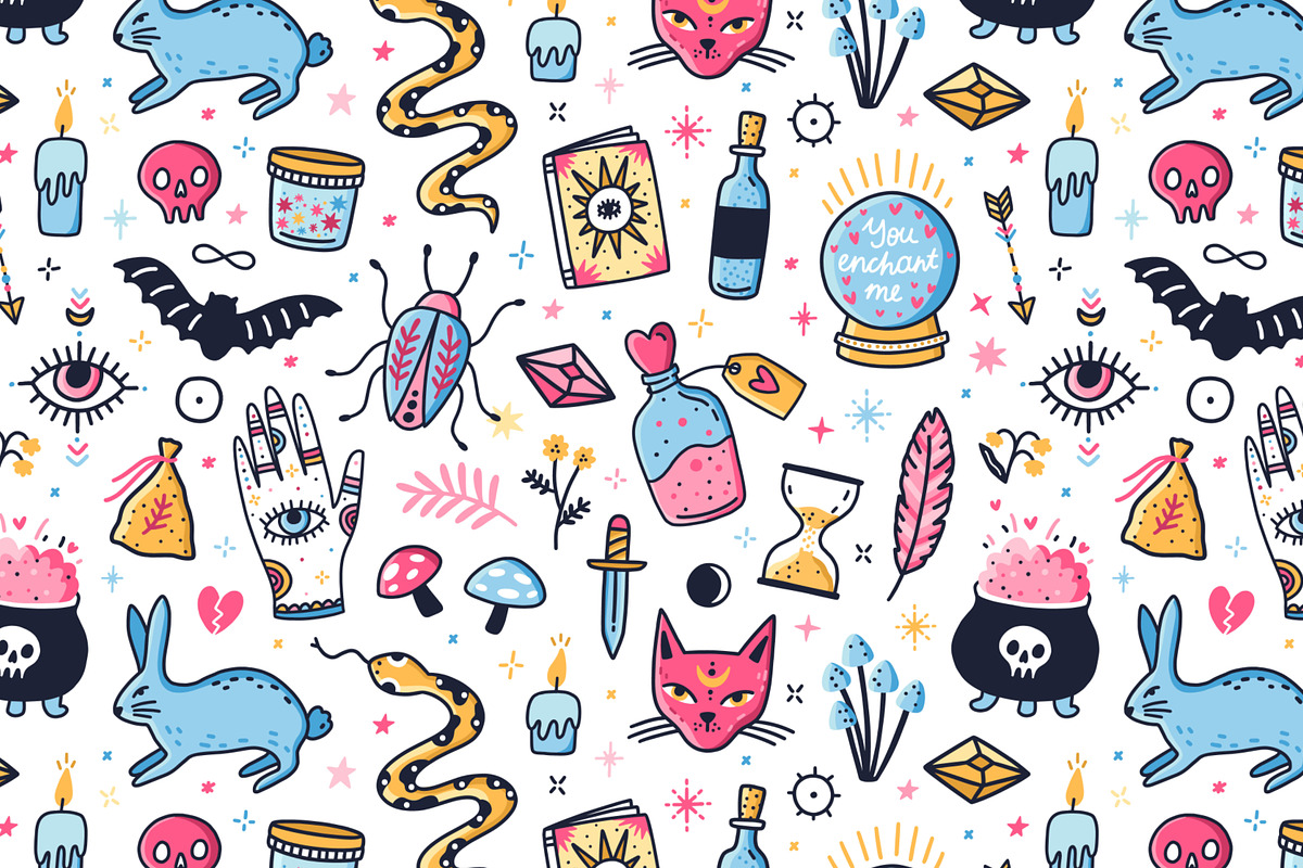Magic seamless patterns, a Pattern Graphic by Good Studio (Photo 2 of 8)