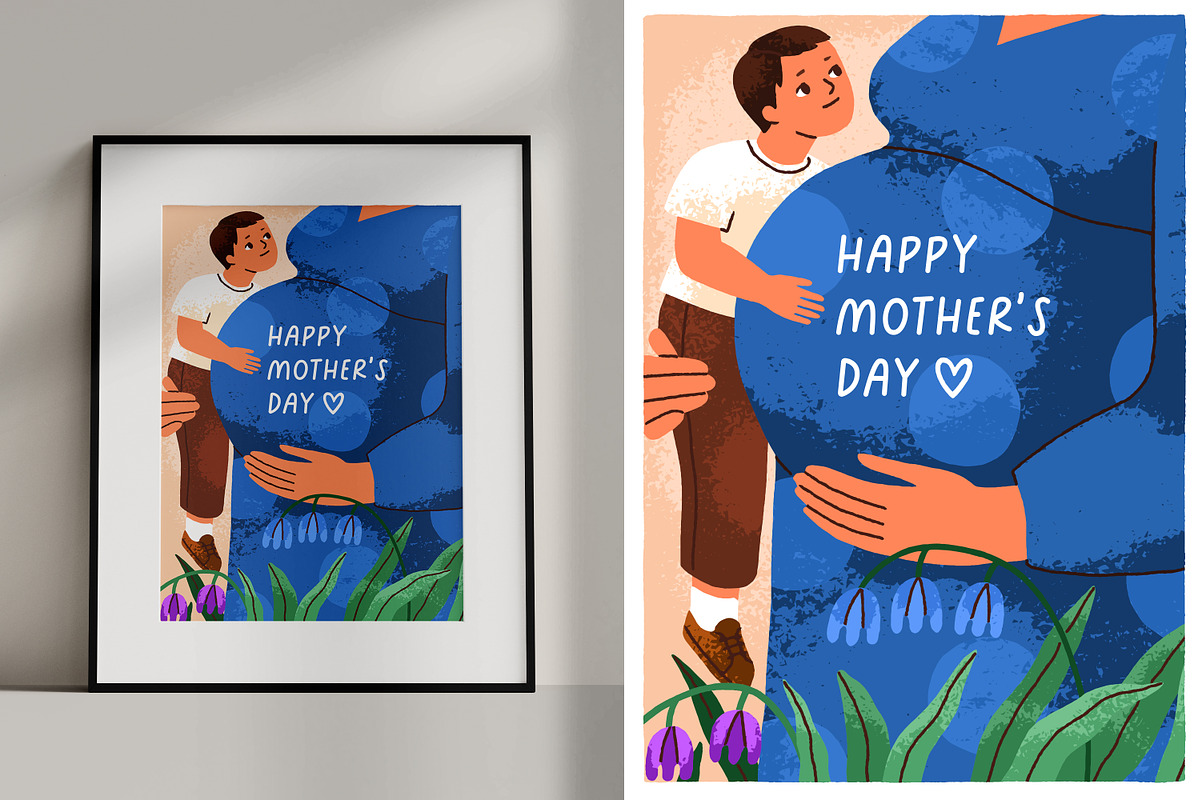 Happy Mother day greeting cards set, a Background Graphic by Good Studio (Photo 3 of 6)