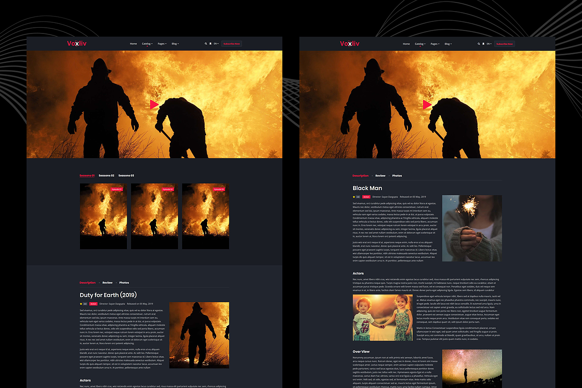 Voxliv - Video On Demand Template, a HTML Template by THESOFTKING (Photo 2 of 3)