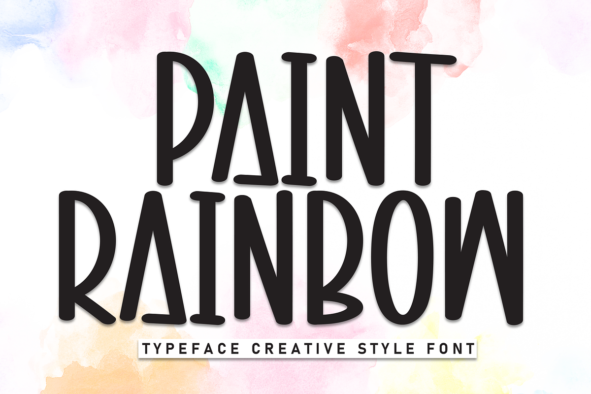 Paint Rainbow | Script Font, a Script Font by Scratchones (Photo 1 of 8)