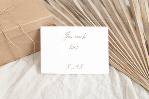 Boho 5x3.5 RSVP Card Mockup