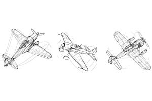 Airplane continuous line sketch, an Object Illustration by ZinetroN