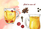 Christmas drink collection, a Food Illustration by Watercolor & sketches (Thumbnail 2 of 8)