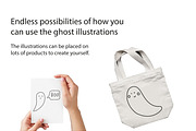Cute doodle halloween ghosts, a Seasonal Illustration by Liz Pengilley Studio (Thumbnail 4 of 4)