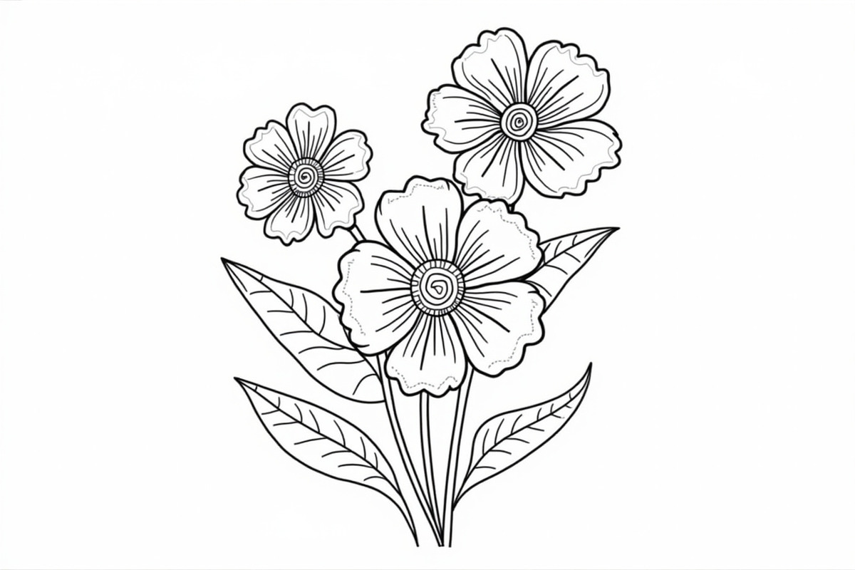 Floral Coloring Book for Adults Set, an Illustration by Creativeshirt (Photo 8 of 9)