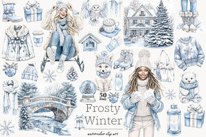 Winter Wonderland Clip Art Bundle, a Person Illustration by GlamArtZhanna