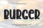 Burger | Script Font, a Script Font by Scratchones (Thumbnail 1 of 8)