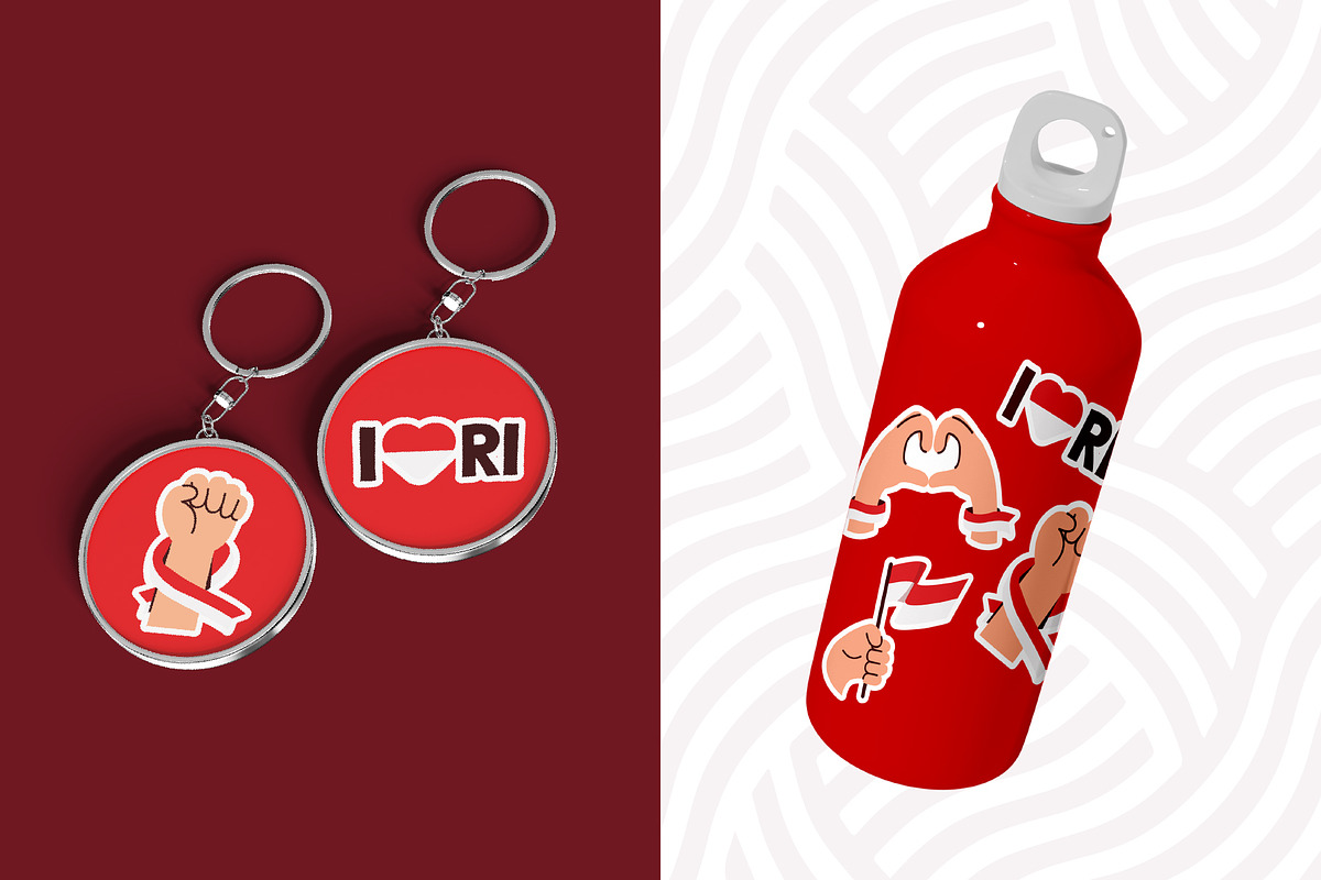 Indonesian independence Element Set, an Object Illustration by Eighteen Studio (Photo 4 of 4)
