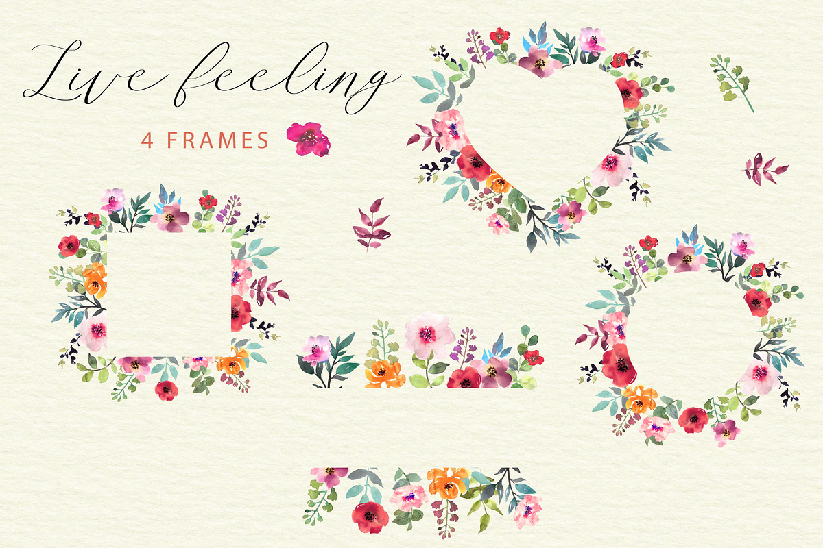 Watercolor floral collection, an Illustration by Julycolor (Photo 4 of 7)
