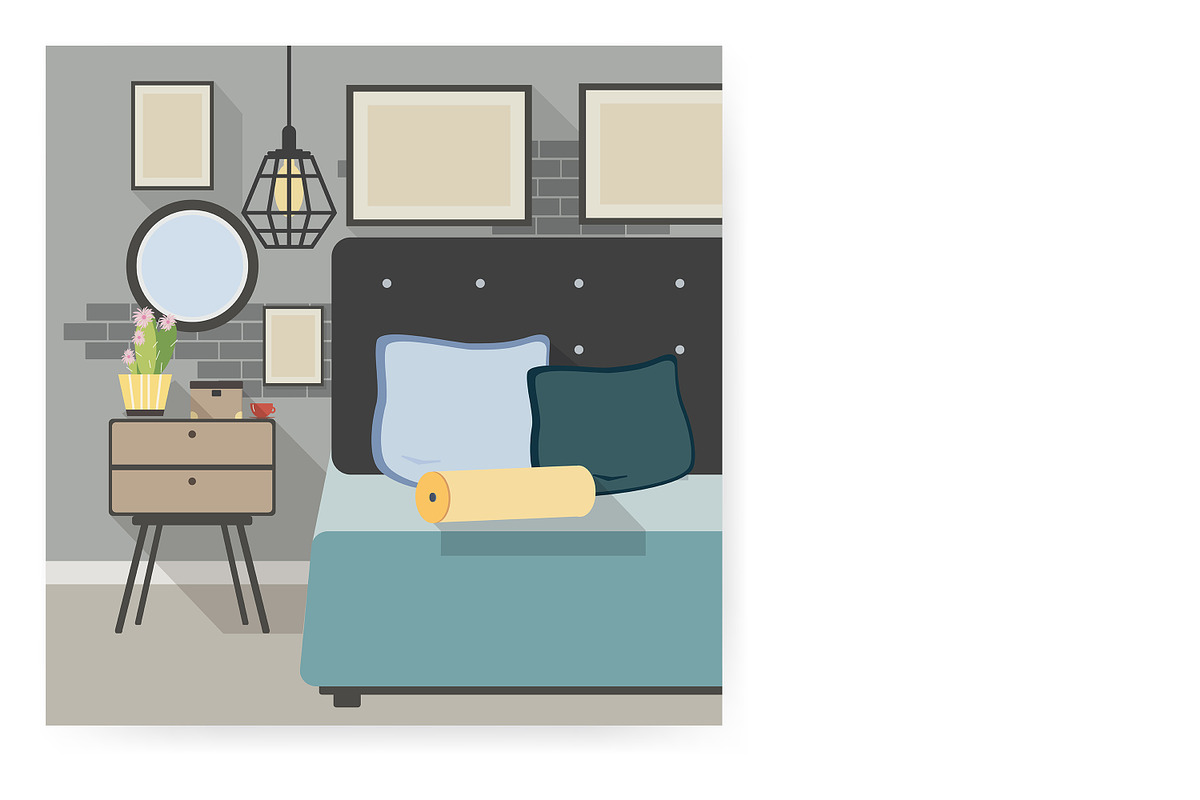 Modern interior set, a Decorative Illustration by Good Studio (Photo 5 of 5)