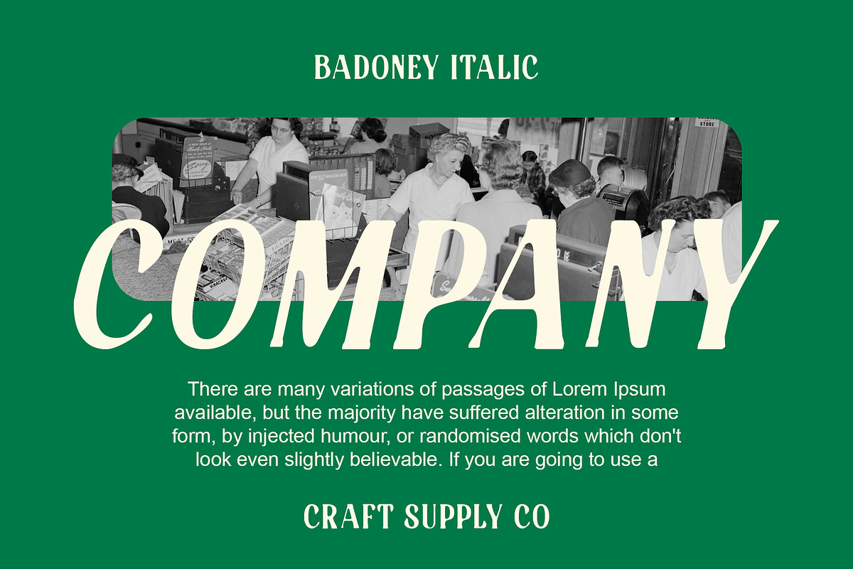Badoney Blur, a Sans Serif Font by Craft Supply Co. (Photo 6 of 8)
