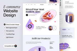 Skin care Landing Page, a Design Template by sajon.co