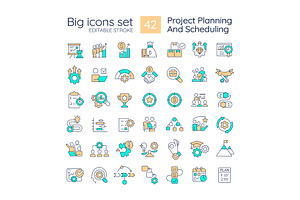 Project planning and scheduling RGB, an Icon by IMG Visuals