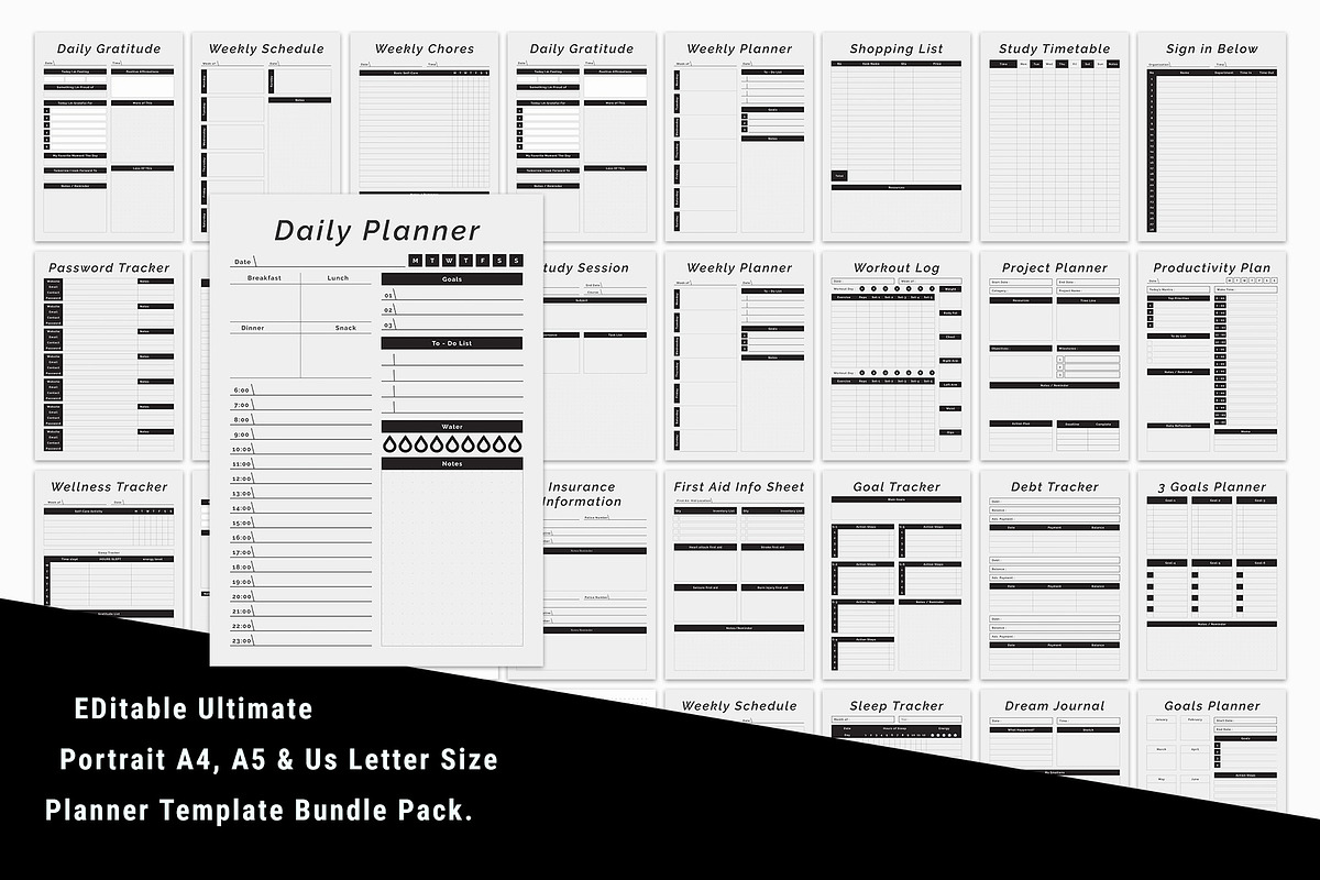 Portrait & Landscape Planner, a Stationery Template by MNT-Creator (Photo 4 of 5)