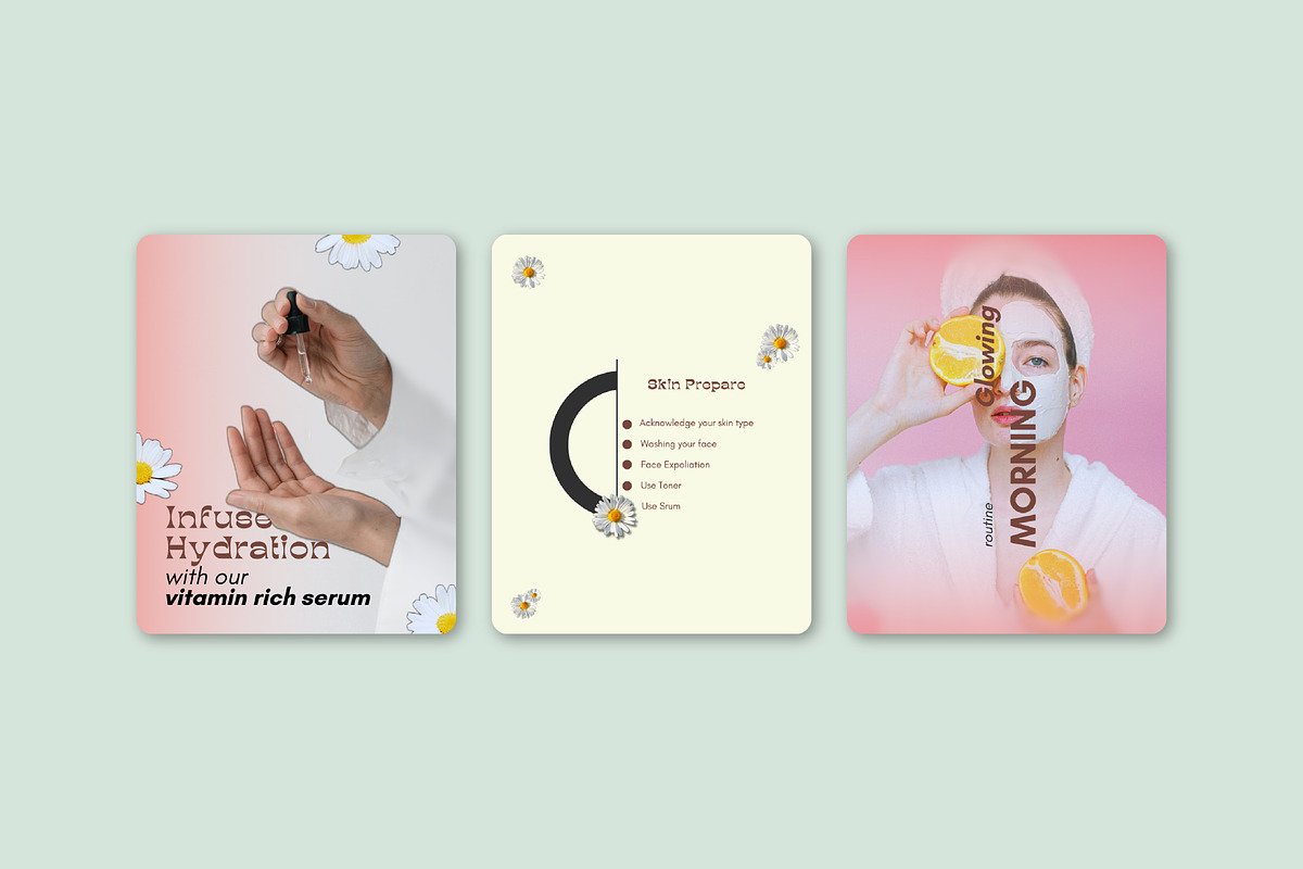 Skincare // Health Social Media Kit, a Social Media Template by SecondBrain Store (Photo 2 of 8)