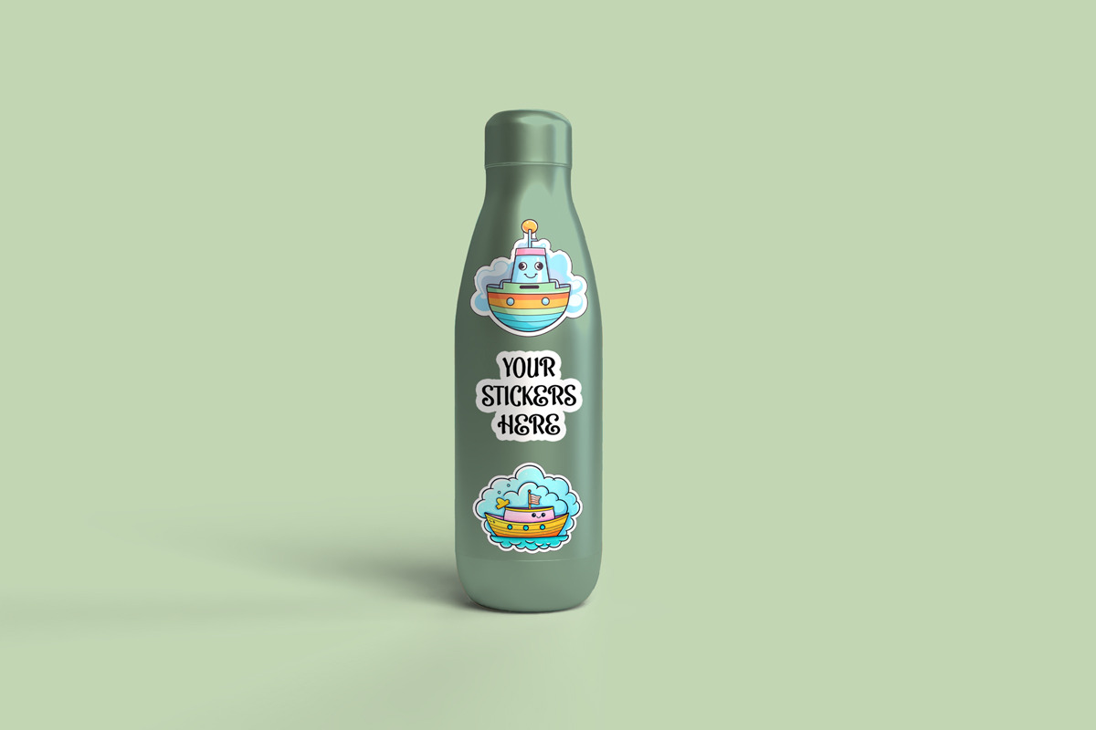 Water Drink Bottle Mockup, a Cups & Container Mockup by Rami's Mockups (Photo 6 of 9)