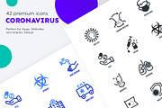 Coronavirus COVID-19 | 42 Icons Set, an Outline Icon by Marina Silence (Thumbnail 13 of 17)