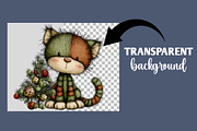 Whimsical christmas cat clipart, an Illustration by Designworld (Thumbnail 2 of 6)