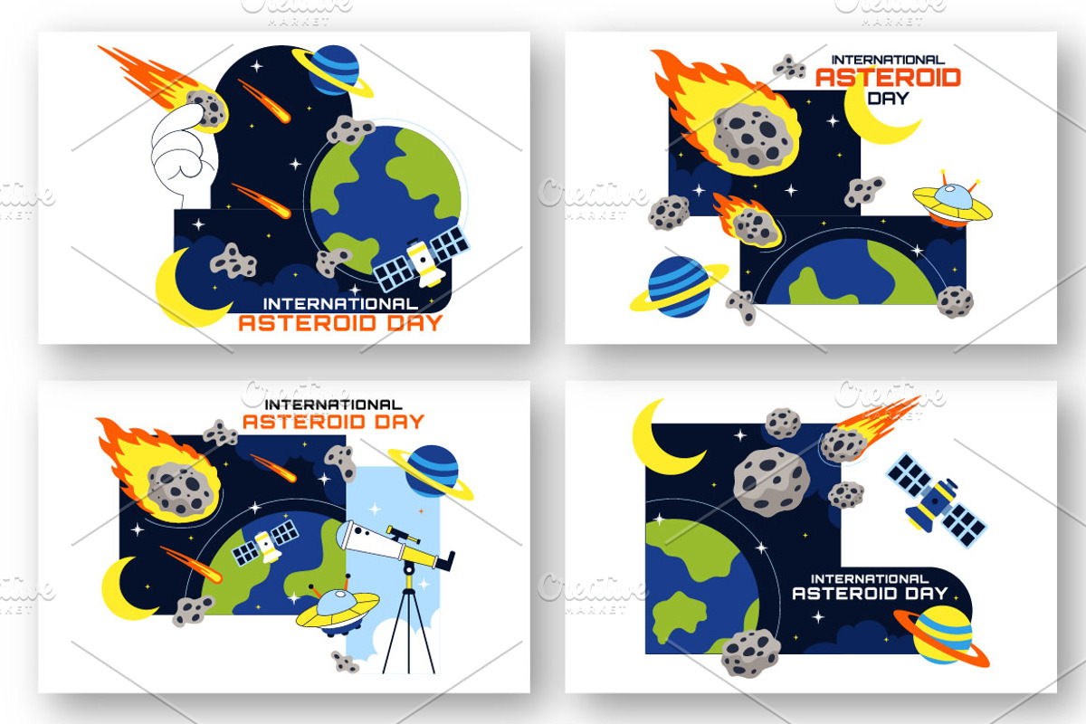 10 World Asteroid Day Illustration, a Technology Illustration by denayunebgt (Photo 3 of 4)