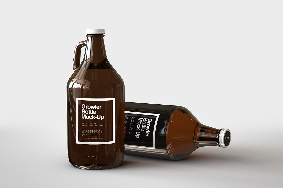 Growler Beer Bottle Mock-Up, a Household Mockup by TSOBG (Photo 12 of 33)