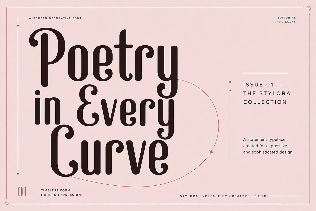 Stylora – Elegant Display Typeface, a Script Font by Wow Magic (Photo 2 of 3)