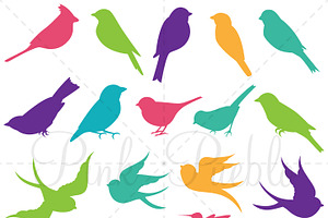 Bird Silhouettes Photoshop Brushes