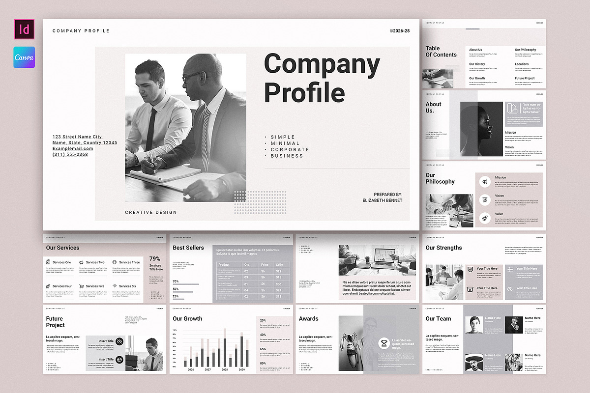 Company Profile Presentation, a Presentation Template by E-Type (Photo 1 of 5)