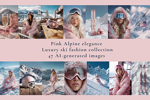 Pink ski fashion bundle 47 AI images, a Sports & Recreation Photo by Yulia Furman