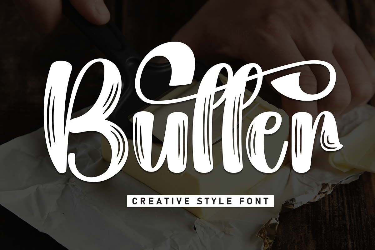 Butter | Script Font, a Handwritten Font by Scratchones (Photo 1 of 8)
