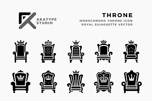 Throne Icon Vector, an Icon by Akatype Studio