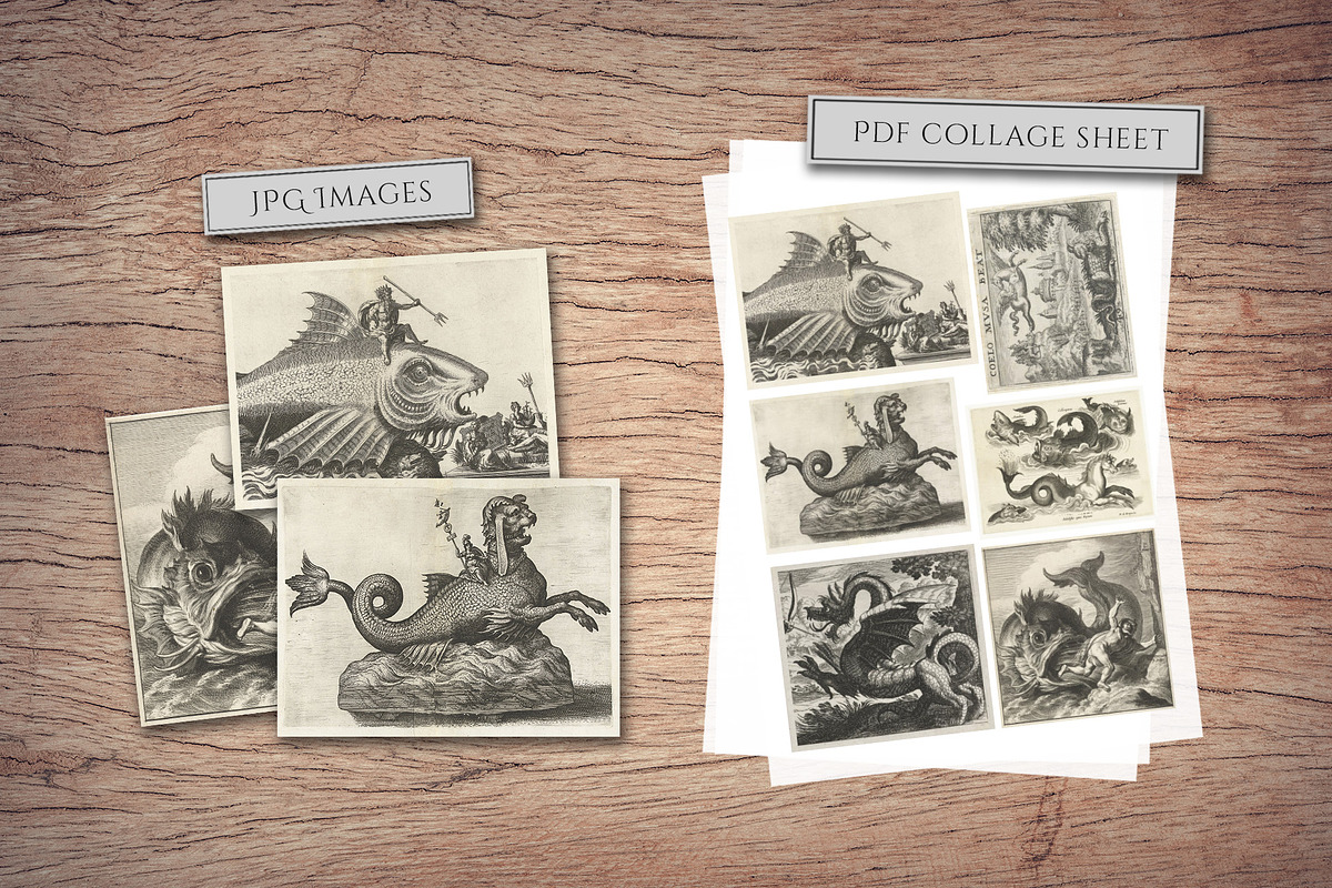 Vintage Mythical Creatures Clipart, a Person Illustration by Secret Helper (Photo 9 of 10)