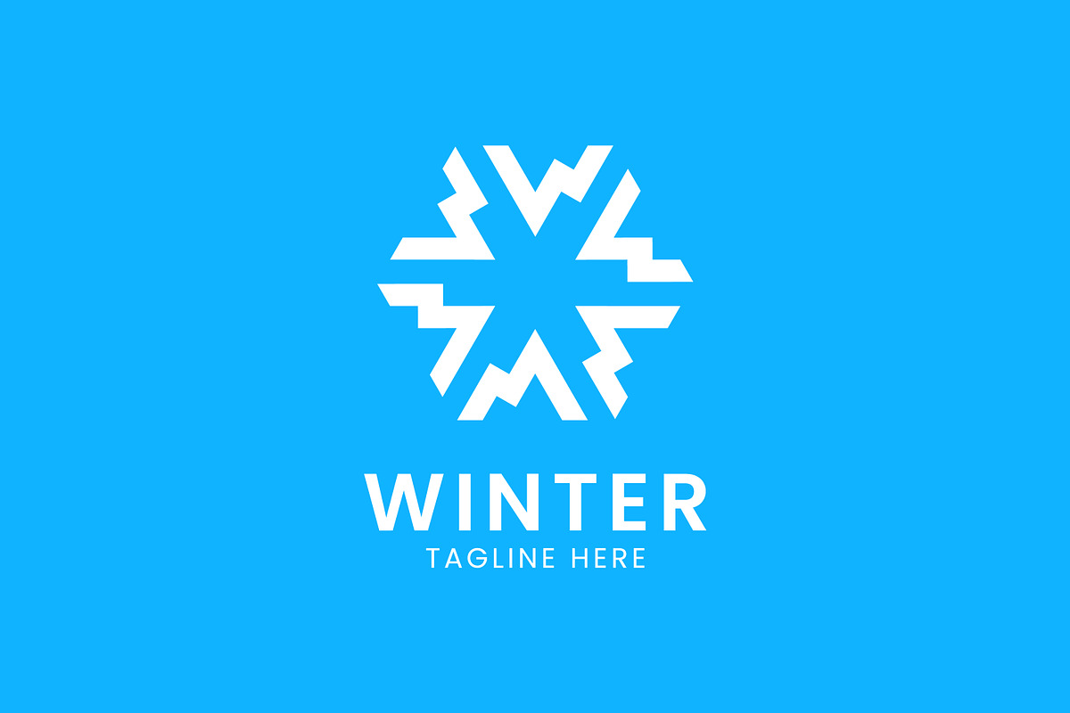 Letter W Rotate Logo Snowflake Icon, a Branding & Logo Template by Signatoro (Photo 2 of 3)