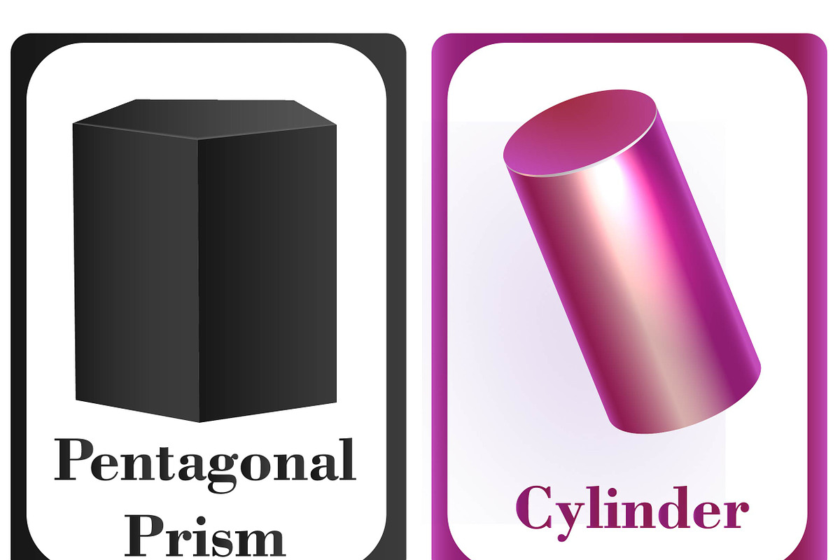 Shapes & 3D Flash Cards Set, a Card Template by DigitalsDesigns (Photo 4 of 4)