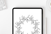 Floral Wreath SVG Bundle, an Object Graphic by CaraulanStore (Thumbnail 5 of 8)