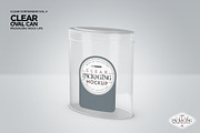 Clear Oval Can Packaging Mockup, a Cups & Container Mockup by INCDesign (Thumbnail 5 of 8)