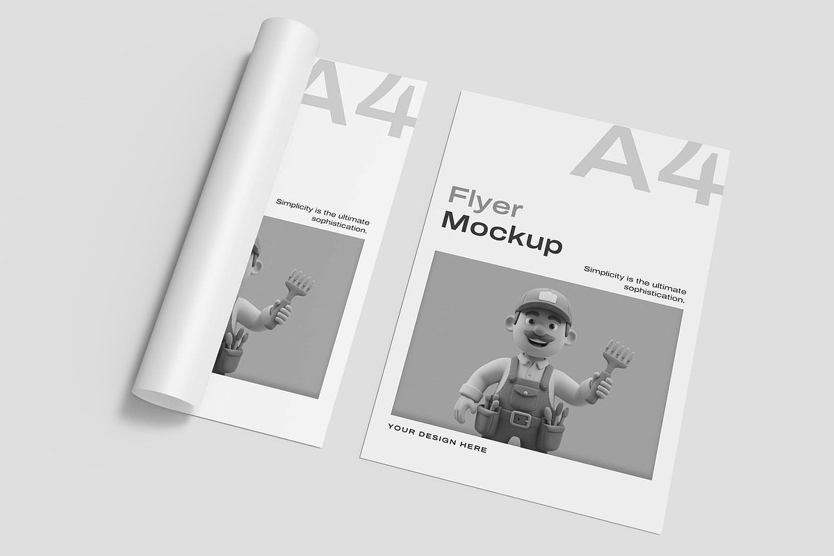 Modern A4 Flyer Poster Mockup, a Product Mockup by graphypix (Photo 3 of 4)