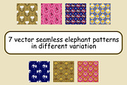 Lovely Elephant Patterns, a Pattern Graphic by ThaiByGaew (Thumbnail 2 of 3)