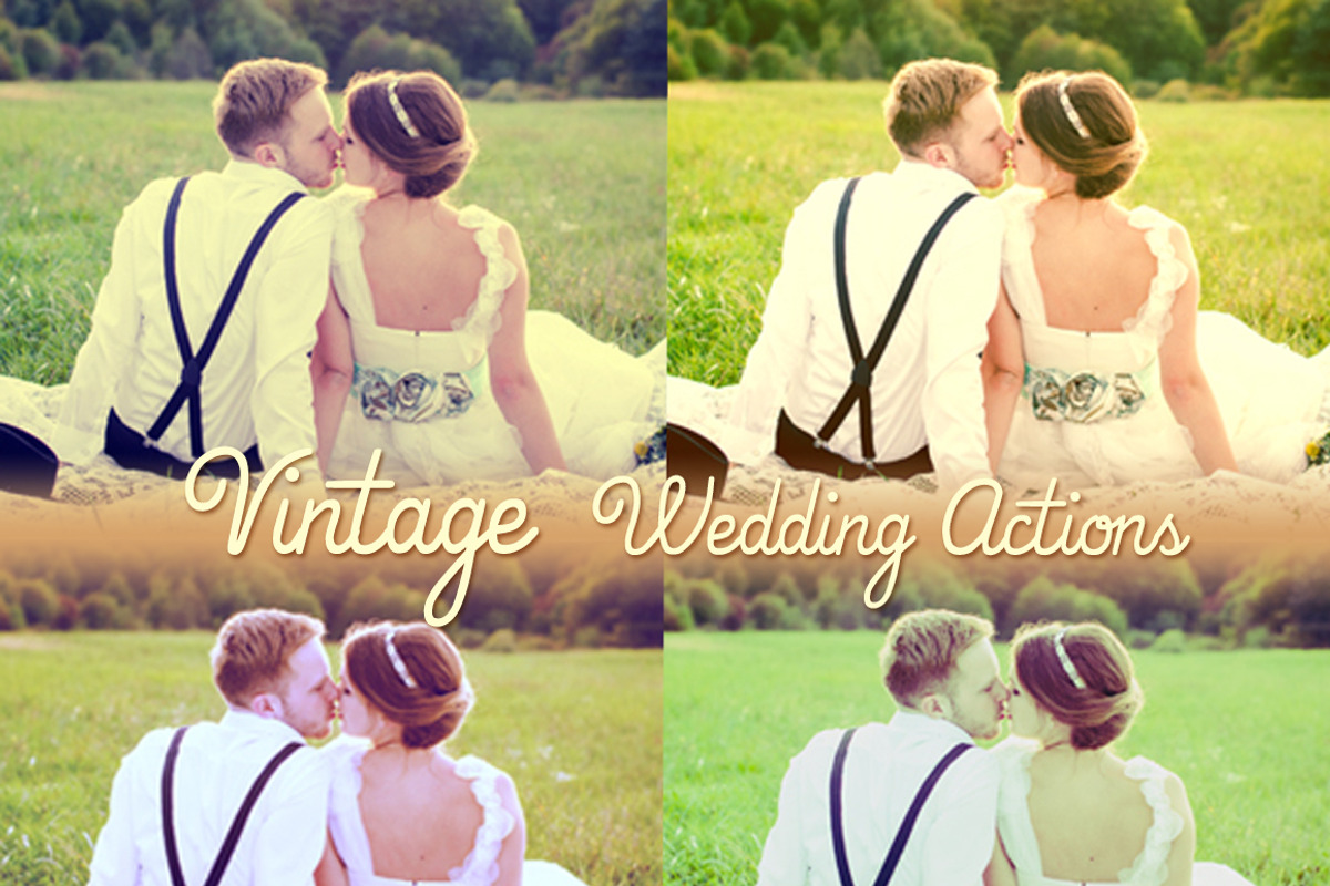 5 Vintage Wedding Photoshop Actions preview 4