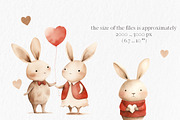 Valentines animal clipart, an Object Graphic by MyLittleMeow (Thumbnail 4 of 6)