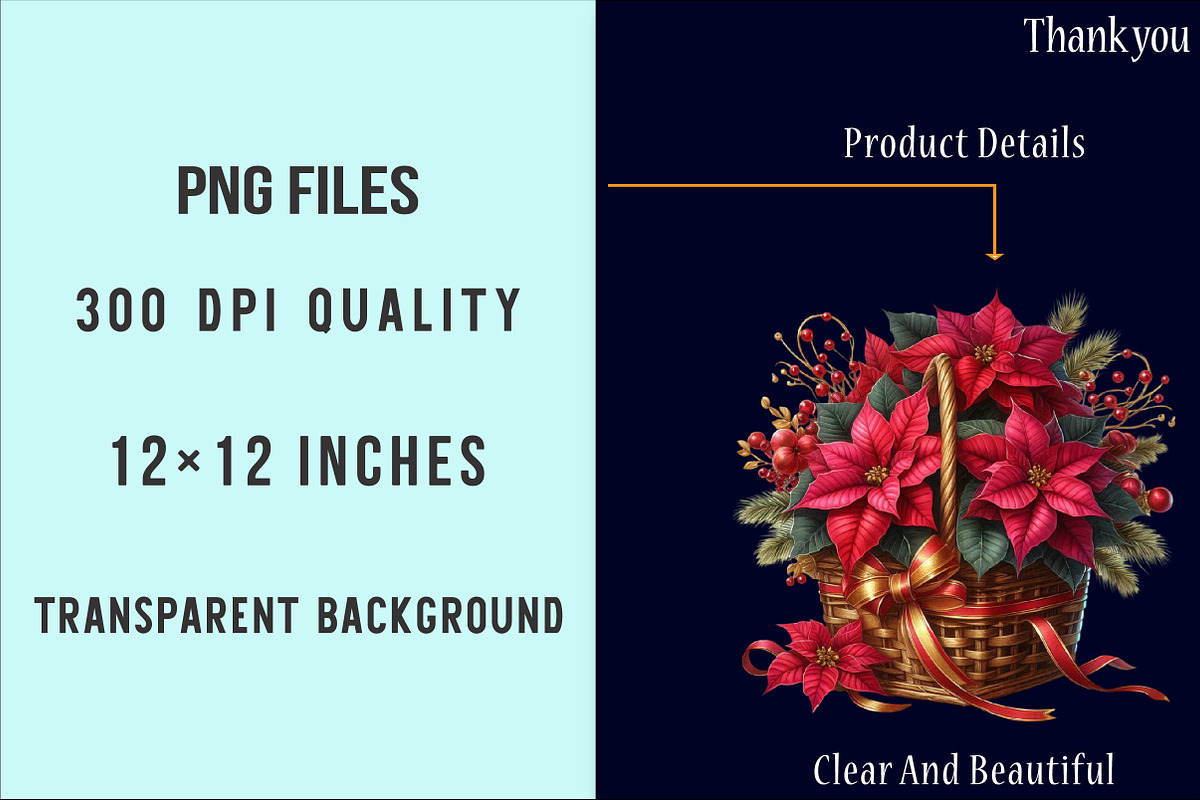 Christmas Gift Basket Clipart Bundle, an Illustration by SinaCreation (Photo 6 of 7)