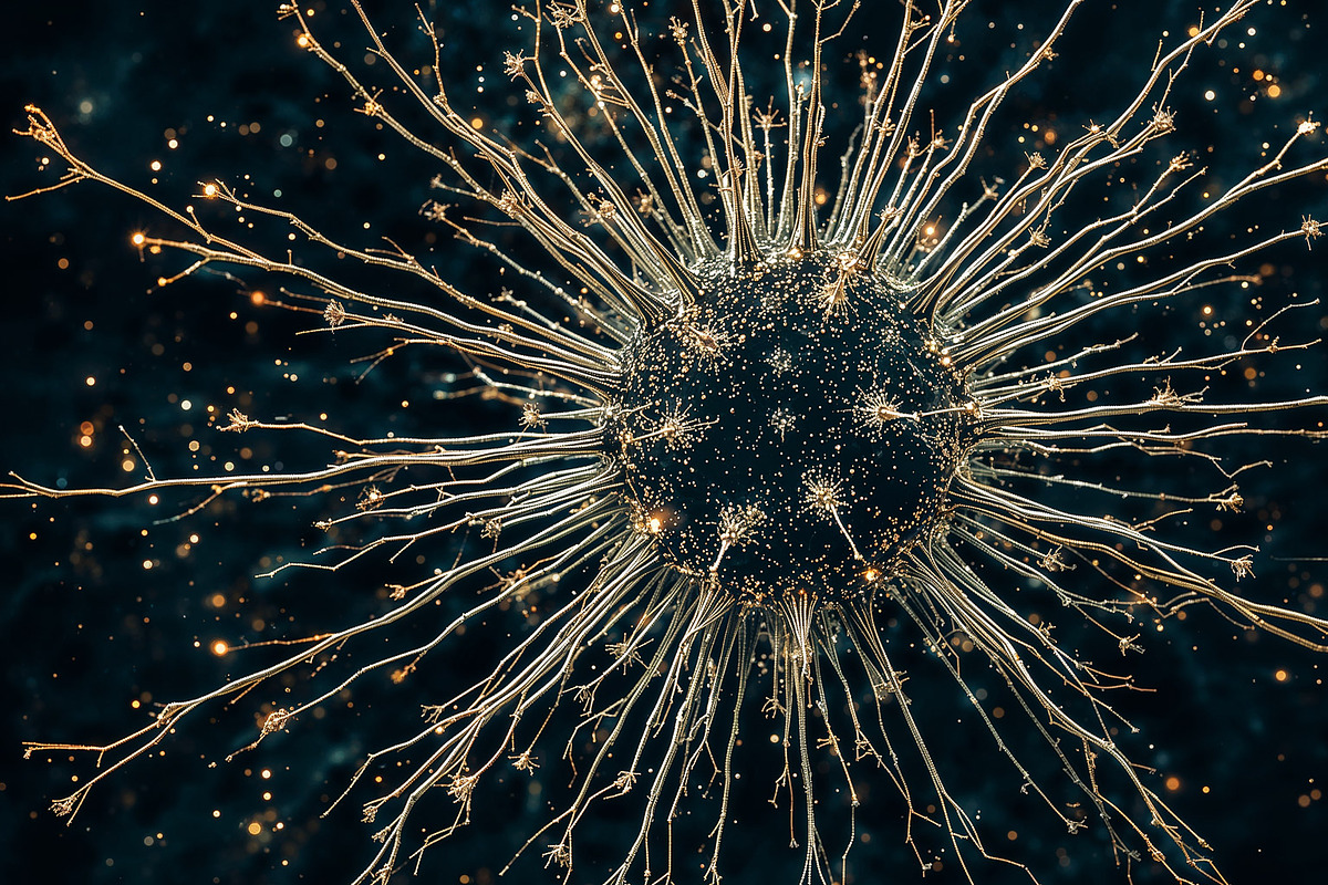 Central spherical core radiating, an Illustration by wavebreak