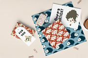 AnimalMinis Winter Paper and Clipart, a Pattern Graphic by kaeselotti (Thumbnail 7 of 7)