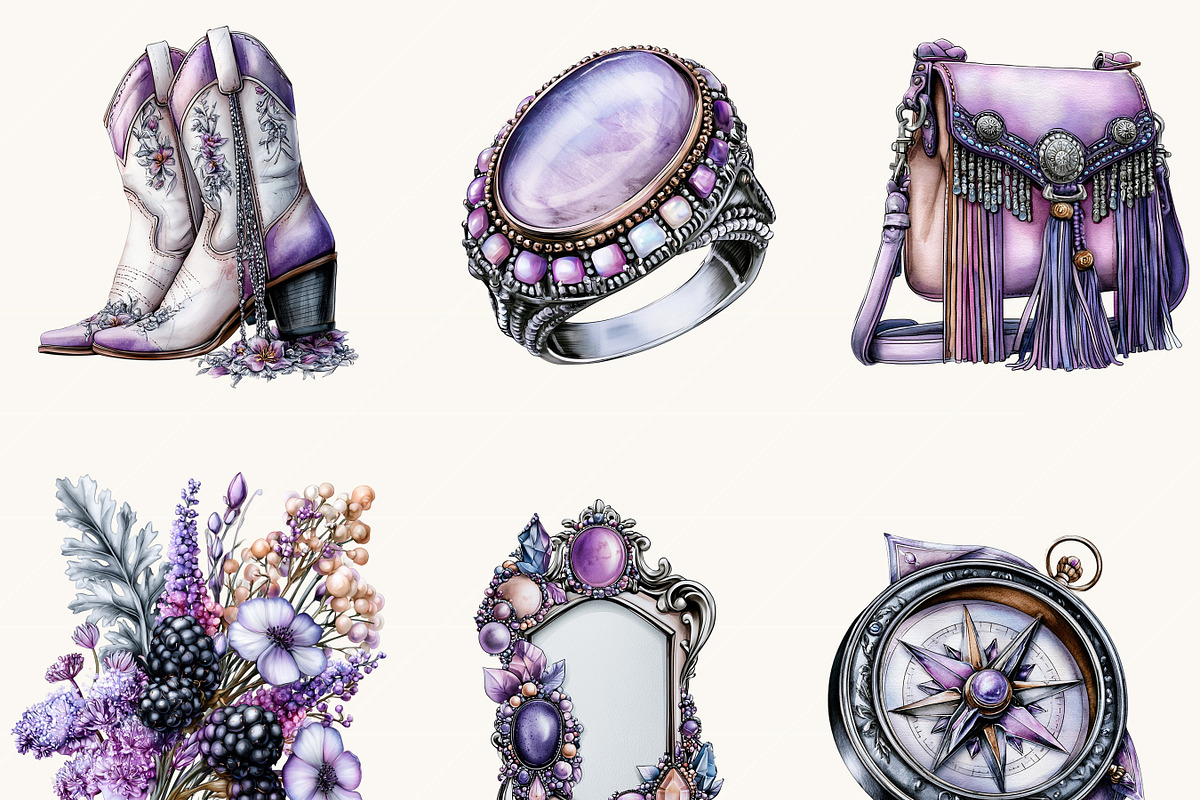 Gothic Western Fashion Clipart, a Person Illustration by BusyDaydesign (Photo 6 of 9)