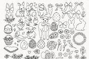 Coquette Easter Outline Bundle, a Seasonal Illustration by TitaLivingArt (Thumbnail 3 of 10)