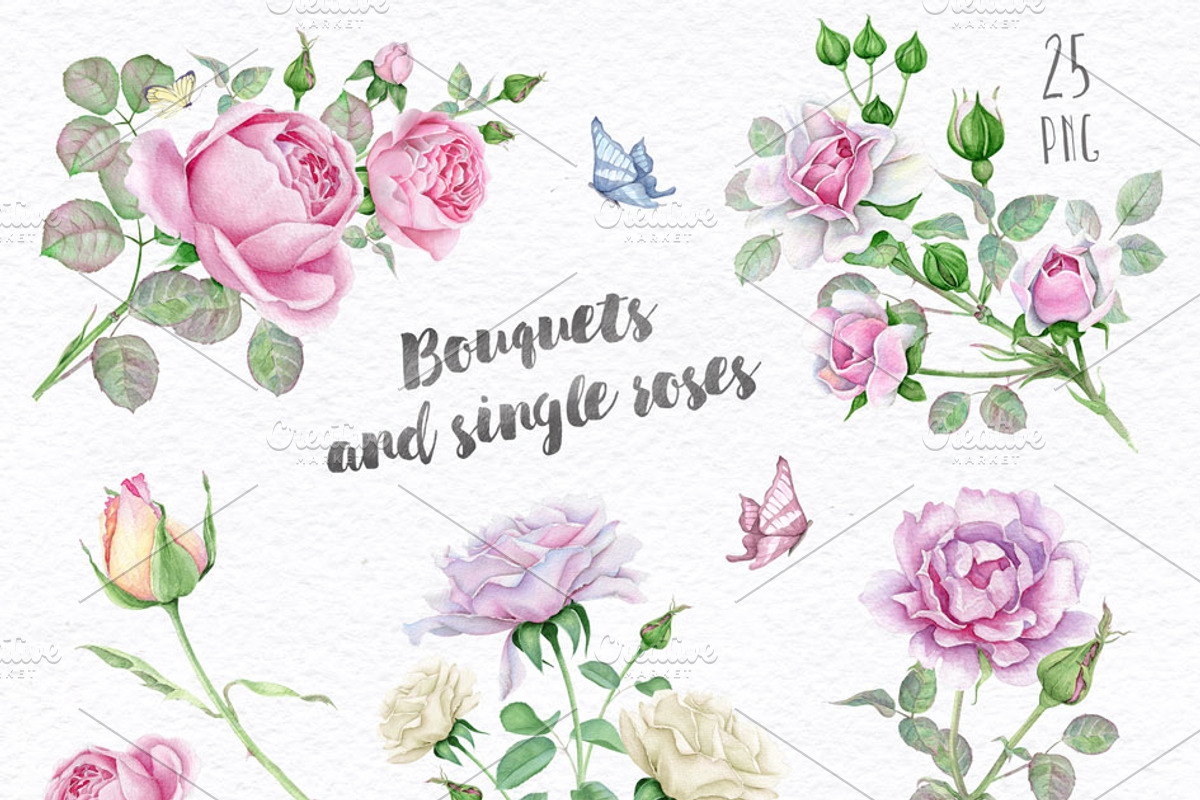70% OFF! Floral set. Over 115 PNG, a Texture Illustration by Eva Katerina (Photo 7 of 8)